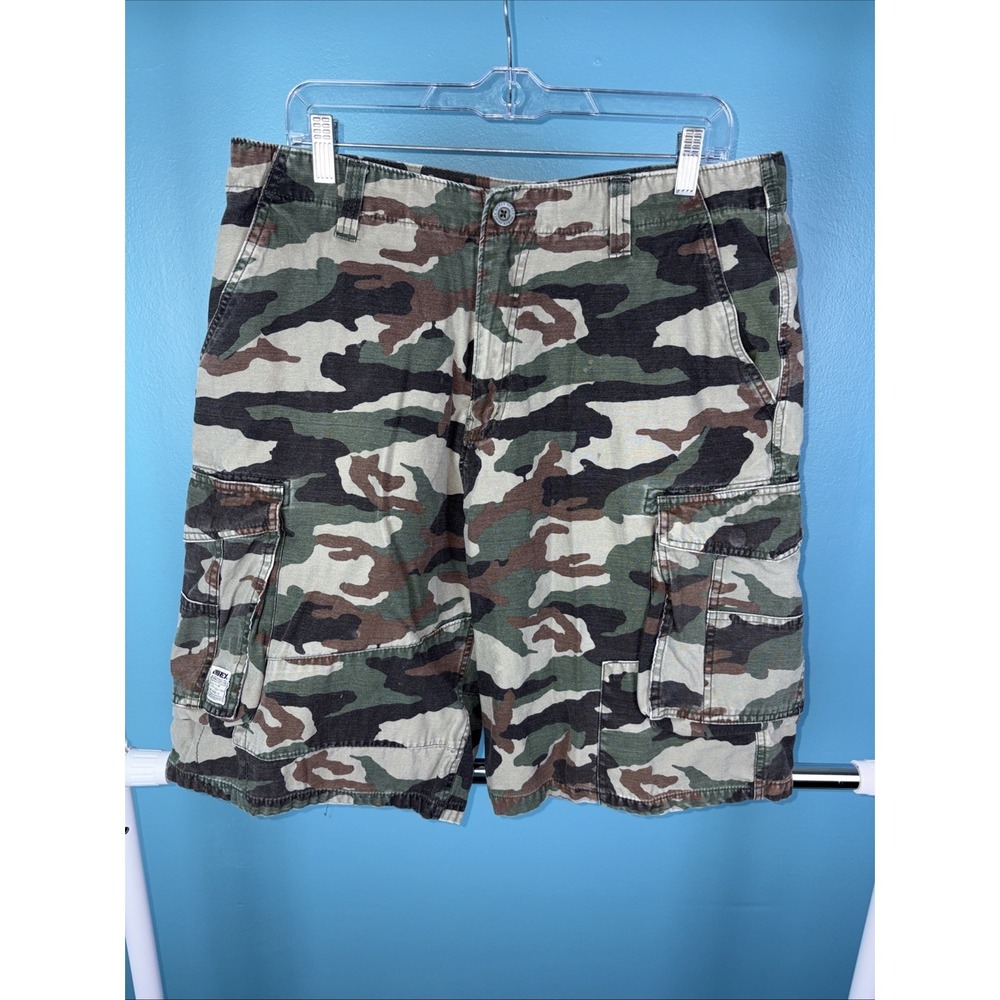 Avirex Camouflage Cargo Shorts Size 34 Paratrooper Military Army Y2K